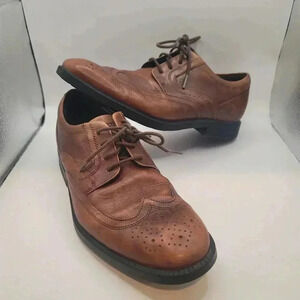 Rockport Men's Dressports Wingtip Cognac Brown Oxfords Size US 7. EUC H79742